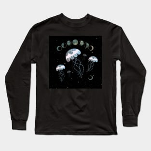 Wonderful jellyfish with stars Long Sleeve T-Shirt